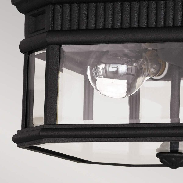 Plafonieră de exterior Feiss FE-COTSLN-F-BK COTSWOLD LANE 2xE27/60W/230V IP44