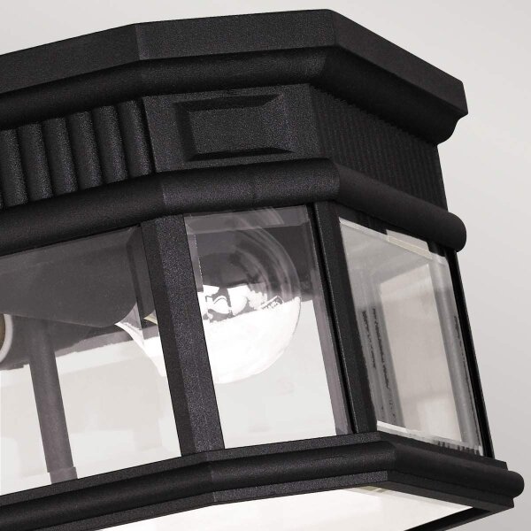 Plafonieră de exterior Feiss FE-COTSLN-F-BK COTSWOLD LANE 2xE27/60W/230V IP44