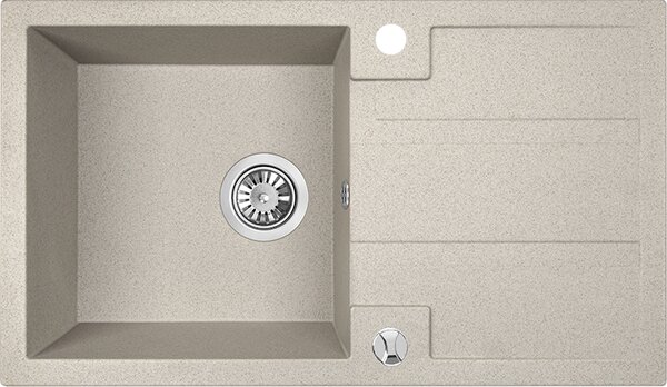 Laveo Barbados, chiuvetă granit cu 1 cameră 760x440x194 mm, bej, LAV-SBB_411T