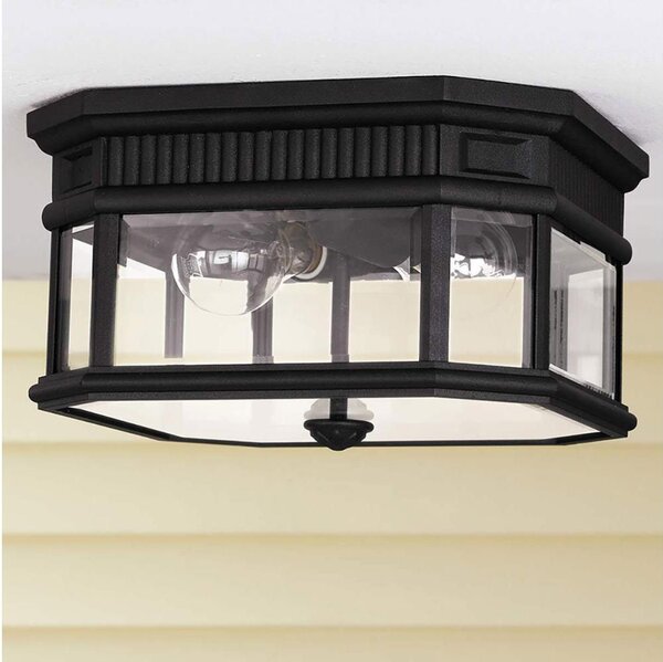 Plafonieră de exterior Feiss FE-COTSLN-F-BK COTSWOLD LANE 2xE27/60W/230V IP44