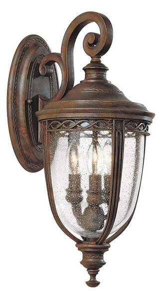 Aplică de exterior Feiss FE-EB2-M-BRB ENGLISH BRIDLE 3xE14/60W/230V IP44