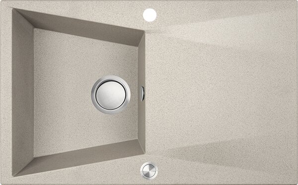 Laveo Grenada, chiuvetă granit cu 1 cameră 780x480x204 mm, bej, LAV-SBG_411T