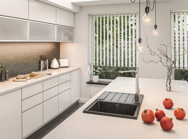 Laveo Margarita, chiuveta granit cu 1 camera 790x490x230 mm, negru, LAV-SBM_711T