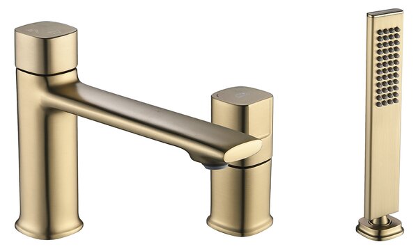 Laveo Tores, robinet de baie cu 3 orificii, auriu mat, LAV-BVT_G13D
