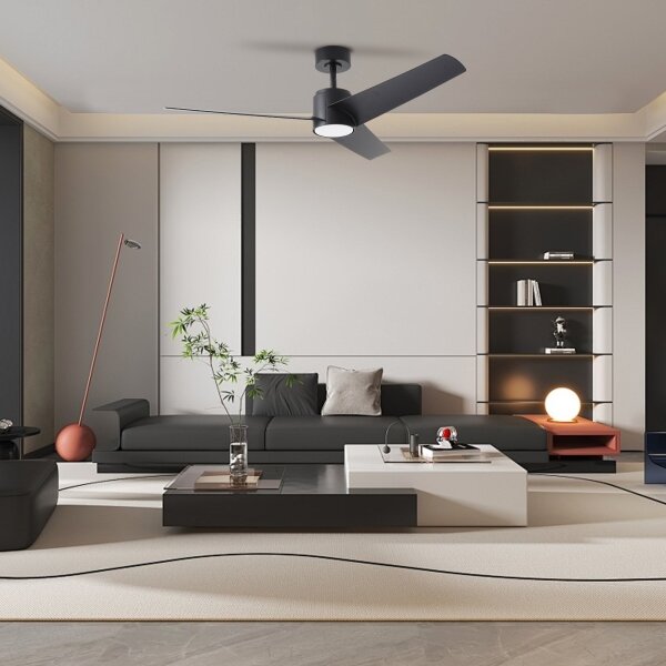 ZEVENTI - Ventilator de tavan cu LED ORVIETO LED/18W/230V Wi-Fi Tuya negru + telecomandă