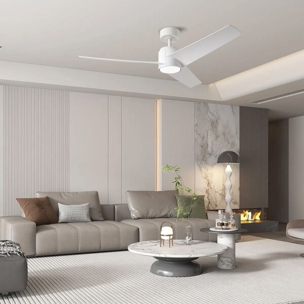 ZEVENTI - Ventilator de tavan ORVIETO LED/18W/230V Wi-Fi Tuya, alb + telecomandă