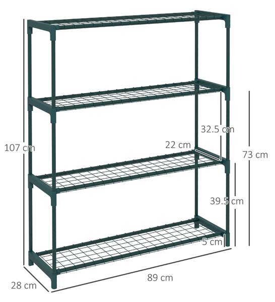 Outsunny Raft de Colț pentru Plante pe 4 Nivele, Suport Lemn pentru Expunerea Ghivecelor, Ideal Cameră sau Balcon | Aosom Romania