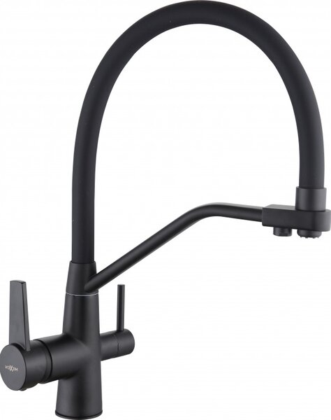 Mexen Duo, baterie pentru chiuvetă înaltă, negru mat, 671701-70