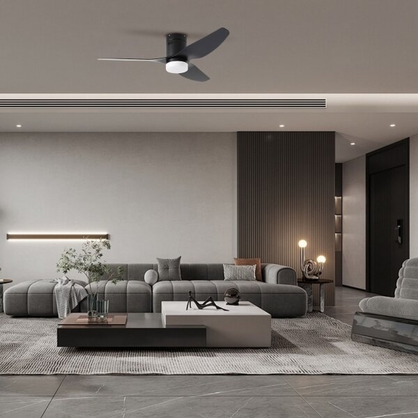 ZEVENTI - Ventilator de tavan LED PADUA LED/18W/230V Wi-Fi Tuya negru + telecomandă