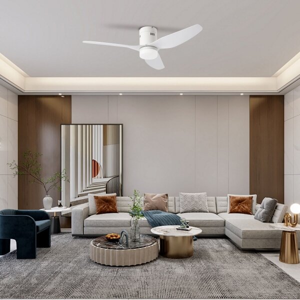 ZEVENTI - Ventilator de tavan LED PADUA LED/18W/230V Wi-Fi Tuya alb + telecomandă