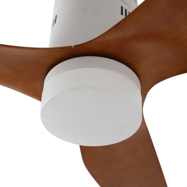 ZEVENTI - LED ventilator de tavan PADUA LED/18W/230V Wi-Fi Tuya alb/maro + telecomandă