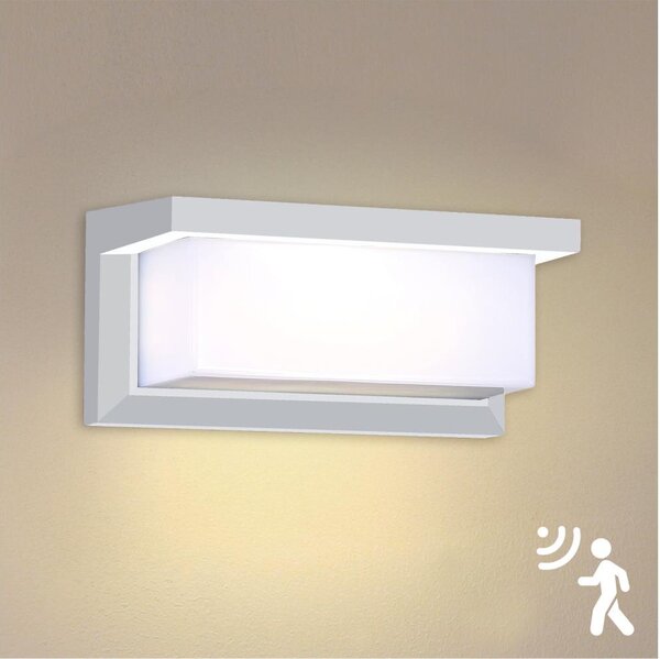 Aplică LED de exterior cu senzor Brilagi BRICKY LED/12W/230V alb IP54