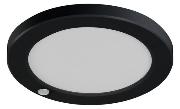 Corp de iluminat LED cu senzor 2 în 1 Kanlux 24605 ERGA LED/17W/230V 3000/4000/6500K negru