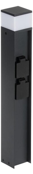 Lampă de exterior cu 2 prize Kanlux 38765 DASTEN 1xG9/11W/230V 50 cm IP44 negru