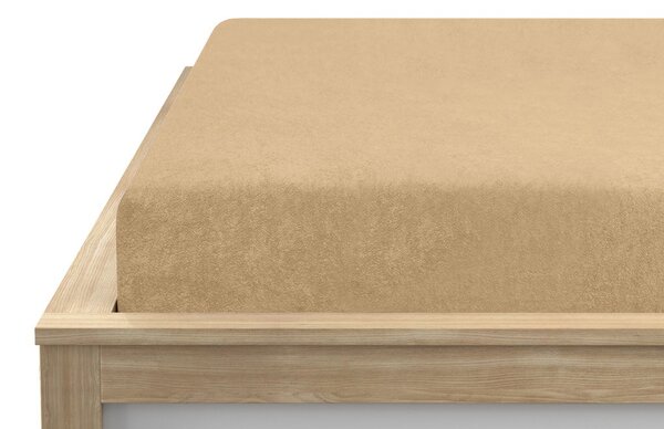 Cearsaf Frotir cu elastic 90x200 cm bej