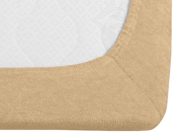 Cearsaf Frotir cu elastic 90x200 cm bej