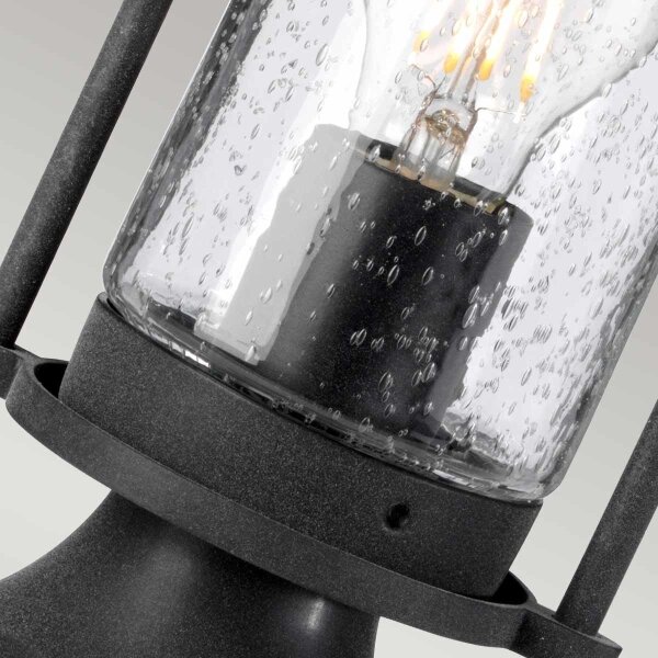 Lampă de exterior Kichler KL-RIVERWOOD3-M RIVERWOOD 1xE27/60W/230V IP44 negru