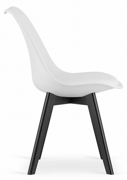 Scaun Culoare alb BALI MARK cu picioare negre