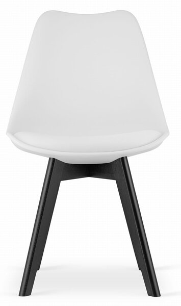 Scaun Culoare alb BALI MARK cu picioare negre