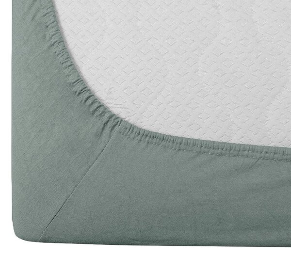 Cearsaf de pat jersey pentru patut copii mentol, 70x140 cm