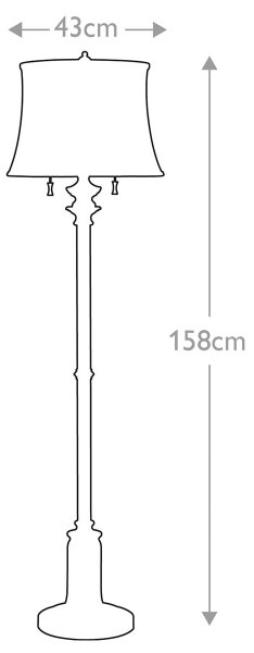 Lampadar Feiss FE-STATEROOM-FL-BB STATEROOM 2xE27/60W/230V alamă