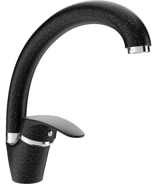 Mexen ROSA - Baterie/chiuvetă înaltă, negru-Pete, 670800-76