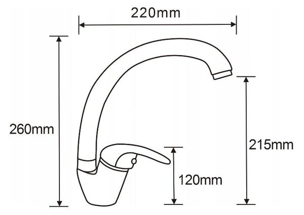 Mexen ROSA - Baterie/chiuvetă înaltă, crom, 670800-00
