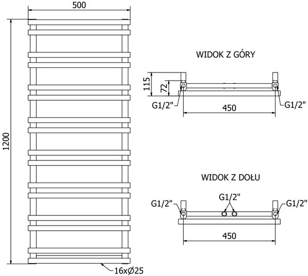 Mexen Saturn, element electric de încălzire 1200 x 500 mm, 600 W, alb, W108-1200-500-2600-20