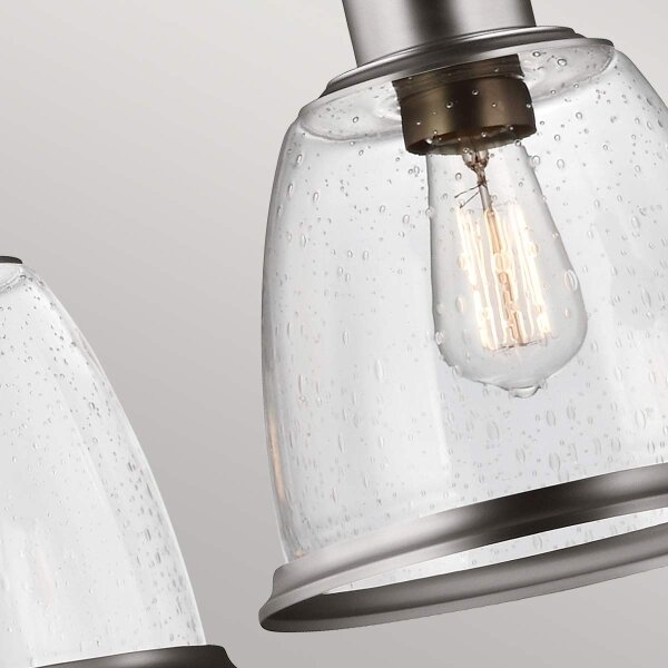 Lustră pe tijă Feiss FE-HOBSON-3P-SN HOBSON 3xE27/60W/230V