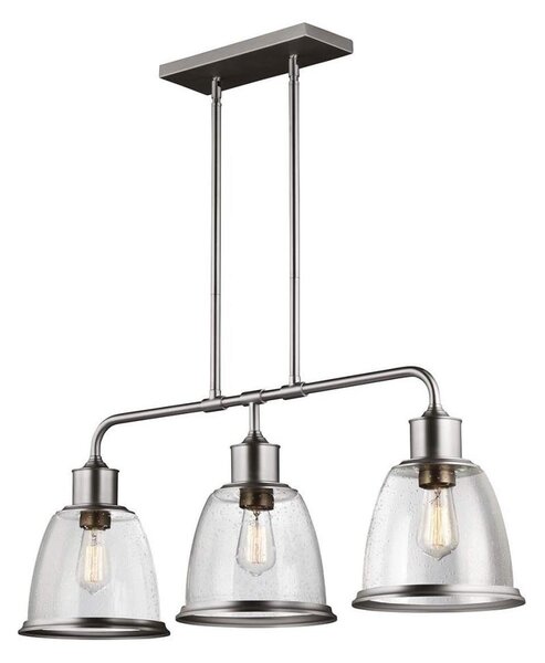 Lustră pe tijă Feiss FE-HOBSON-3P-SN HOBSON 3xE27/60W/230V
