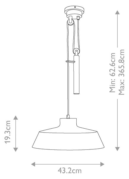 Lustră pe cablu Feiss FE-CANDOR-P CANDOR 1xE27/60W/230V