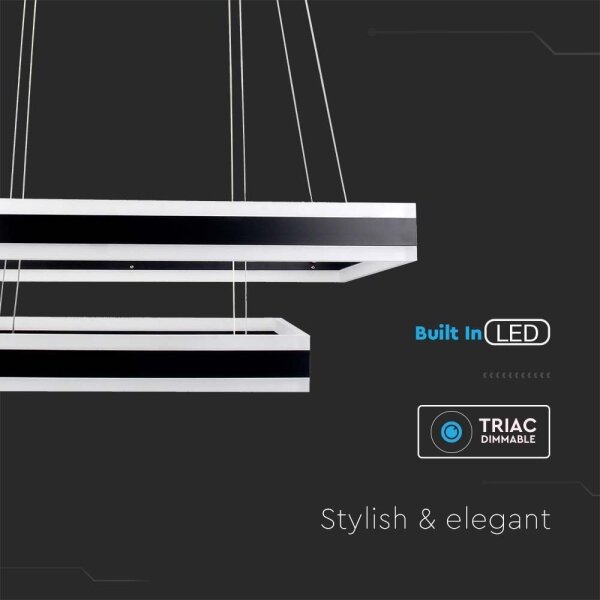 Lustră LED dimabilă pe cablu LED/113W/230V 3000K negru