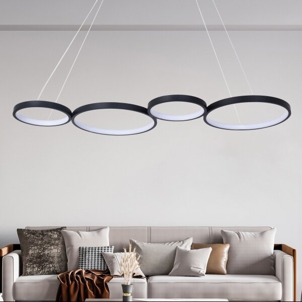 Lustră LED pe cablu FLAMENCO LED/42W/230V 4000K negru