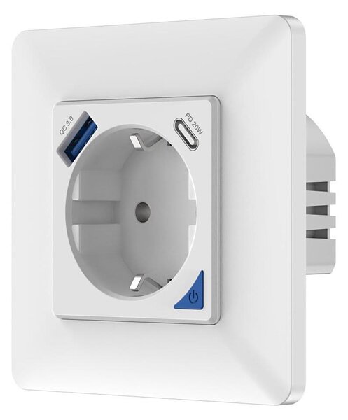 Immax NEO 07801L - Priză inteligentă 16A/230V + USB-A + USB-C Tuya SCHUKO