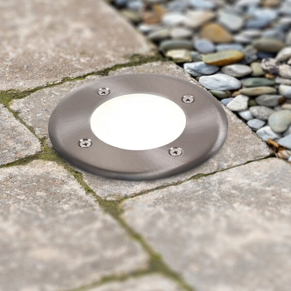 Corp de iluminat LED pentru căi de acces MIVO LED/3W/230V d. 12 cm IP67 crom mat