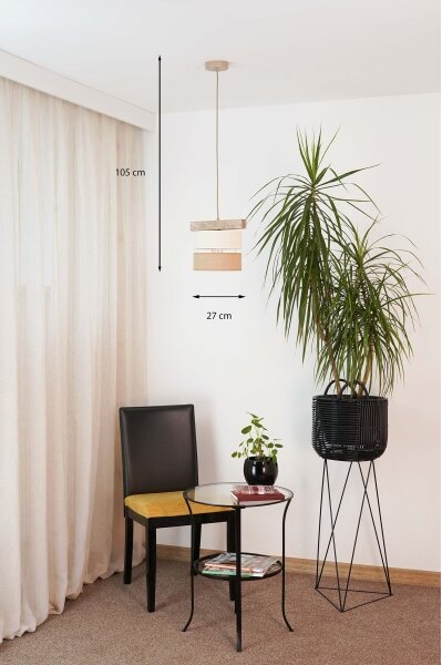 Lustră pe cablu Brilagi FOREST 1xE27/15W/230V pin/bej/crem