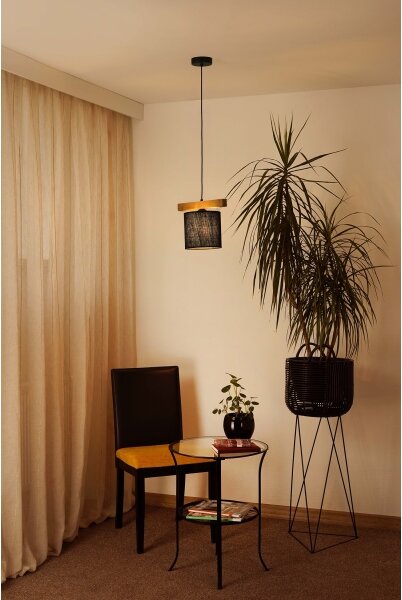 Lustră pe cablu Brilagi FOREST 1xE27/15W/230V pin/negru