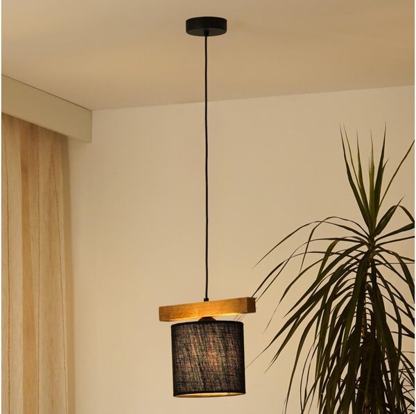Lustră pe cablu Brilagi FOREST 1xE27/15W/230V pin/negru