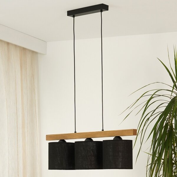 Lustră pe cablu Brilagi FOREST 3xE27/15W/230V pin/negru