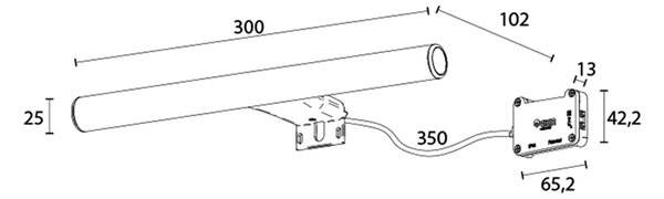 Sapho Sapho, lampă LED IRENE 2, 7W, 300x100x25mm, crom, E27260CI