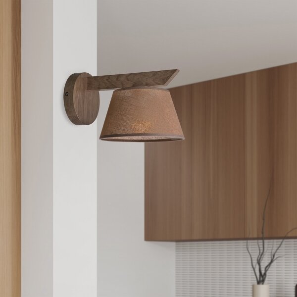 Aplică LED Brilagi ANTHONY 1xE14/40W/230V stejar nuc/maro
