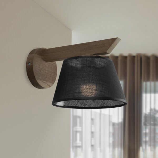 Aplică LED Brilagi ANTHONY 1xE14/40W/230V stejar nuc/negru