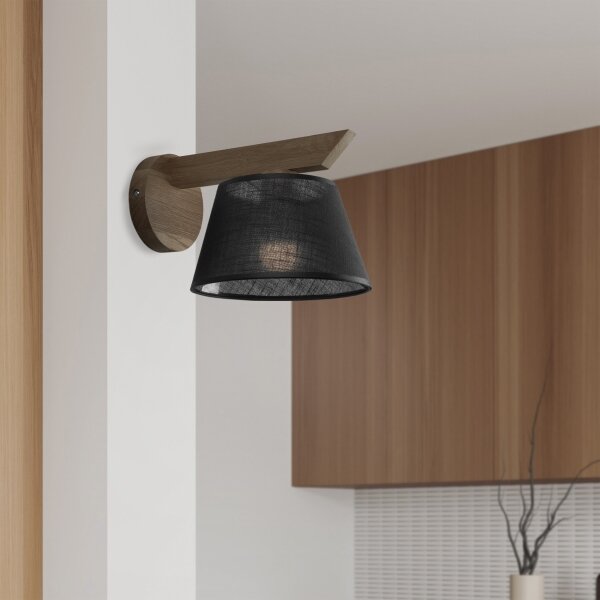 Aplică LED Brilagi ANTHONY 1xE14/40W/230V stejar nuc/negru