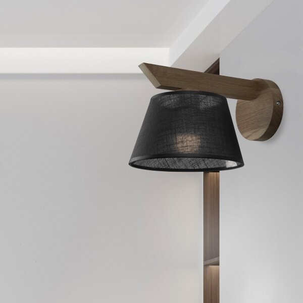 Aplică LED Brilagi ANTHONY 1xE14/40W/230V stejar nuc/negru