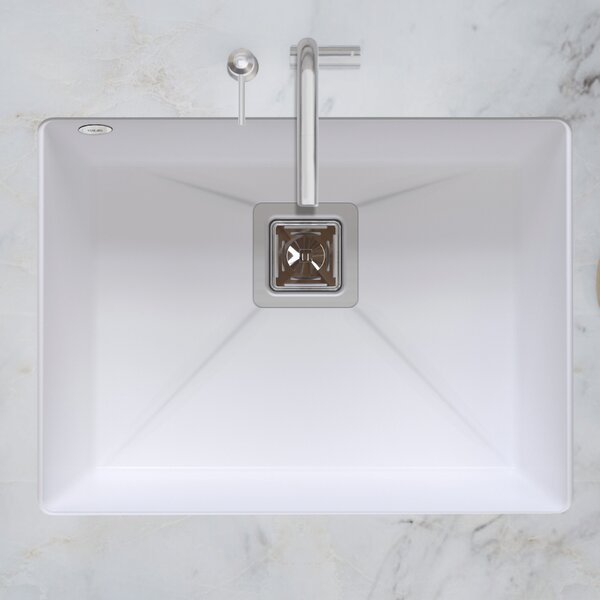 SINK Quality Chiuveta Quality Argon 60, chiuveta granit bucatarie 550x420x225 mm + sifon crom, alb, SKQ-ARG.W.1KBO.60.X