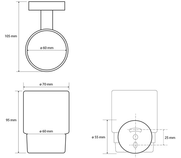 Sapho Sapho, sticlă suspendată X-ROUND WHITE, sticlă de lapte, mat alb, XR903W