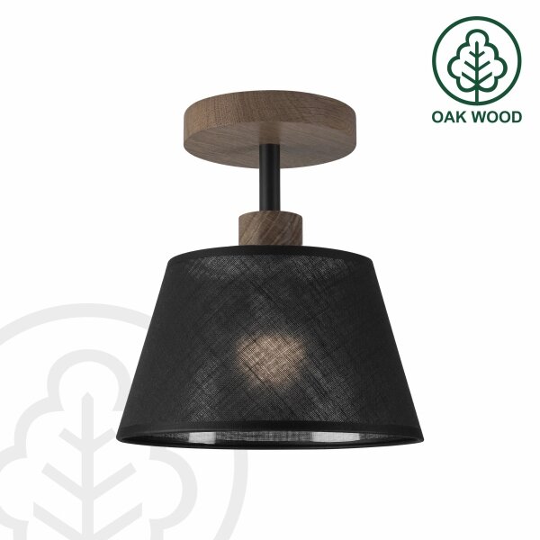 Lustră LED aplicată Brilagi ANTHONY 1xE14/60W/230V stejar nuc/negru