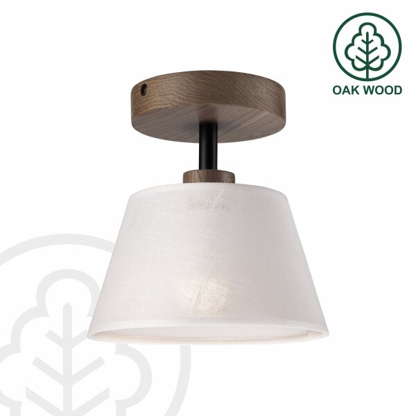 Lustră LED aplicată Brilagi ANTHONY 1xE14/60W/230V stejar nuc/alb