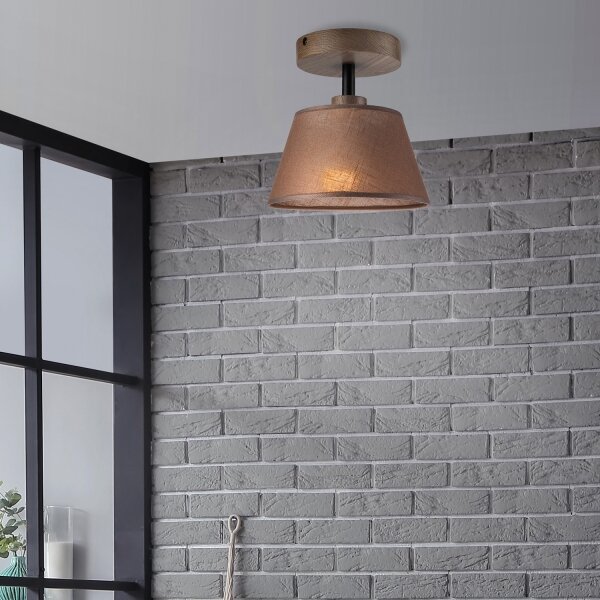 Lustră LED aplicată Brilagi ANTHONY 1xE14/60W/230V stejar nuc/maro