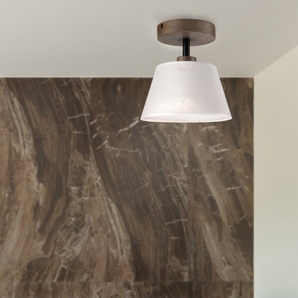 Lustră LED aplicată Brilagi ANTHONY 1xE14/60W/230V stejar nuc/alb